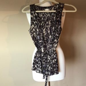 Purple and grey JCrew Blouse